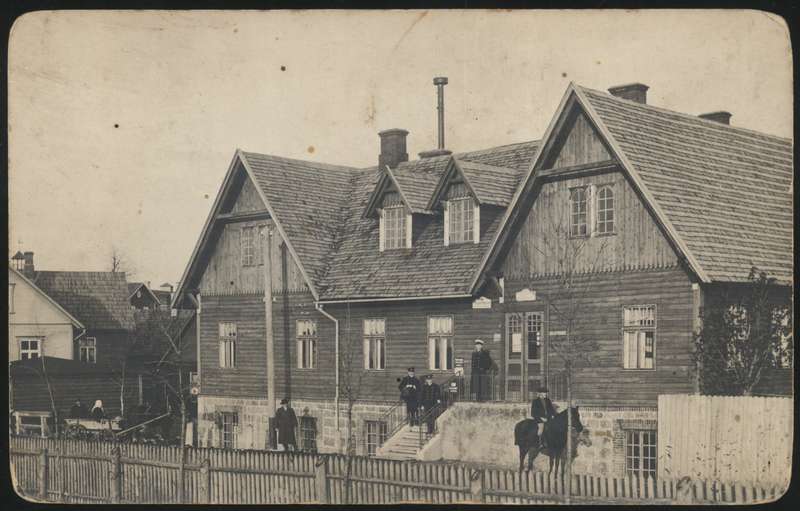 fotopostkaart, Suure-Jaani khk, Suure-Jaani, postkontor, töötajad, u 1916