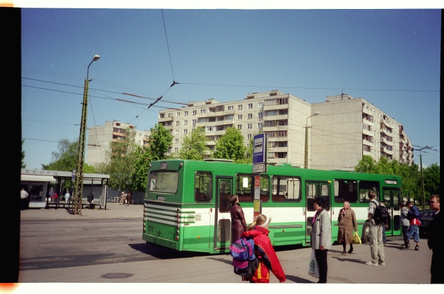 Kullerkupu bus stop in Tallinn on the way to Õismäe