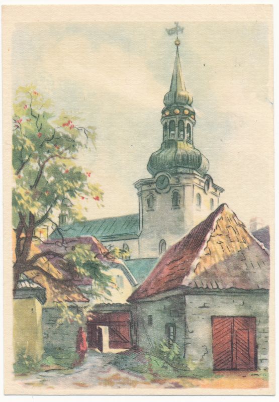 Postcard. H. Mitt. Tallinn. View of the Toom Church.