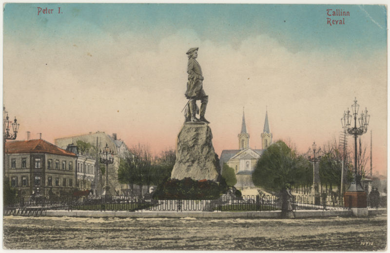Postcard Tallinn Peeter I Image of Freedom Square