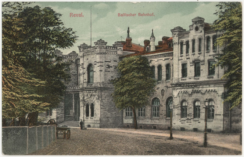 Postcard Tallinn Baltic Station
