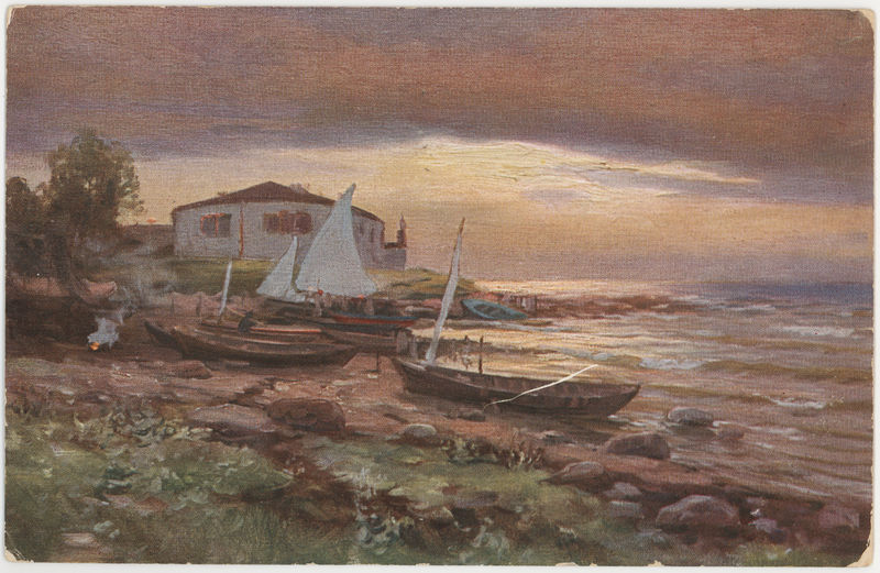 Postcard from Wincler painting Tallinn