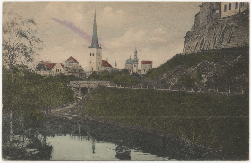 Postcard Tallinn Oleviste Church