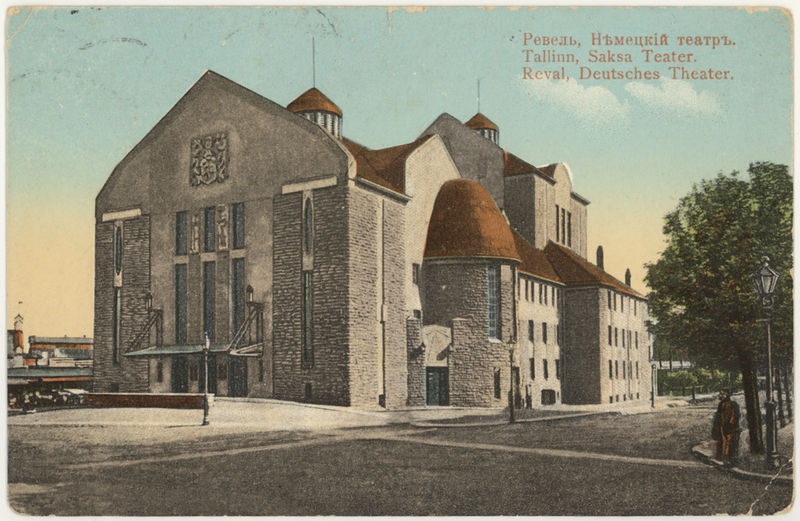 Postcard Tallinn German Theatre