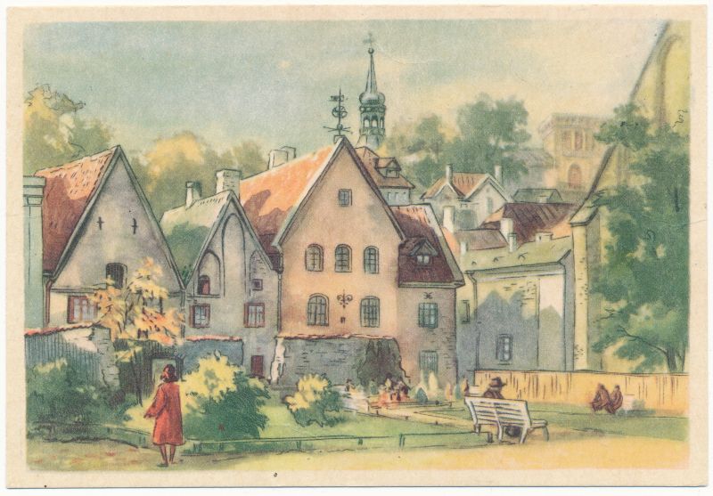 Postcard. H. Mitt. Tallinn. View Harju from the gray area.