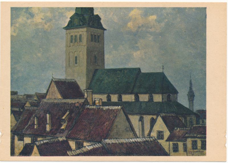 Postcard. R. Nyman. Tallinn - Niguliste Church.