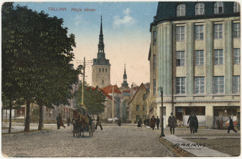 Postcard Tallinn Karja Street