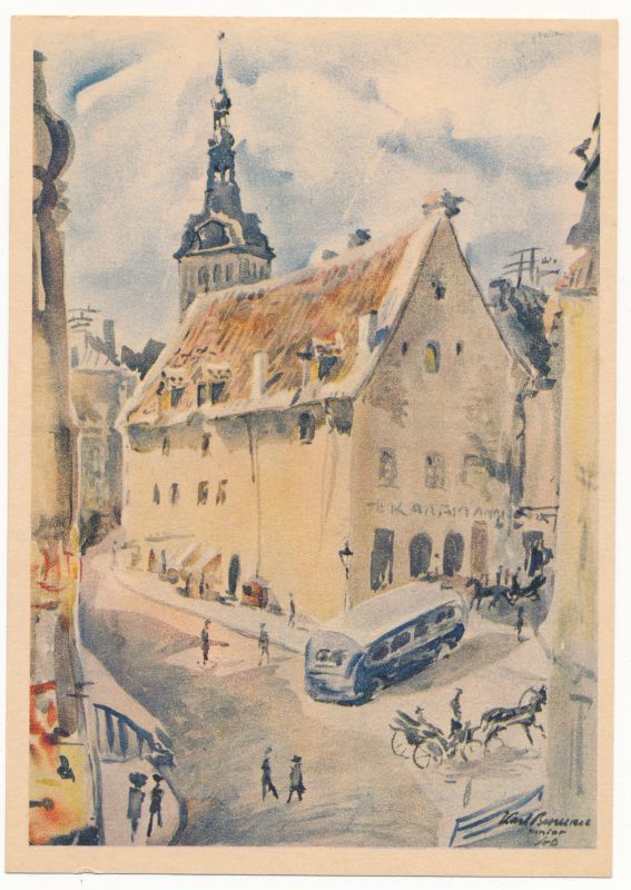 Postcard. K. Burman jun. Tallinn - Vanaturukael.