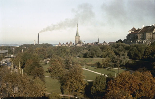 View of Tallinn. Old Town. Schnelli Park.