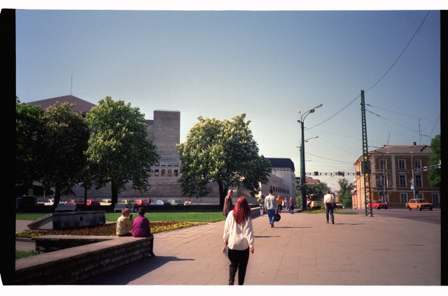 View from Kaarli puiestee in Tallinn towards the National Library
