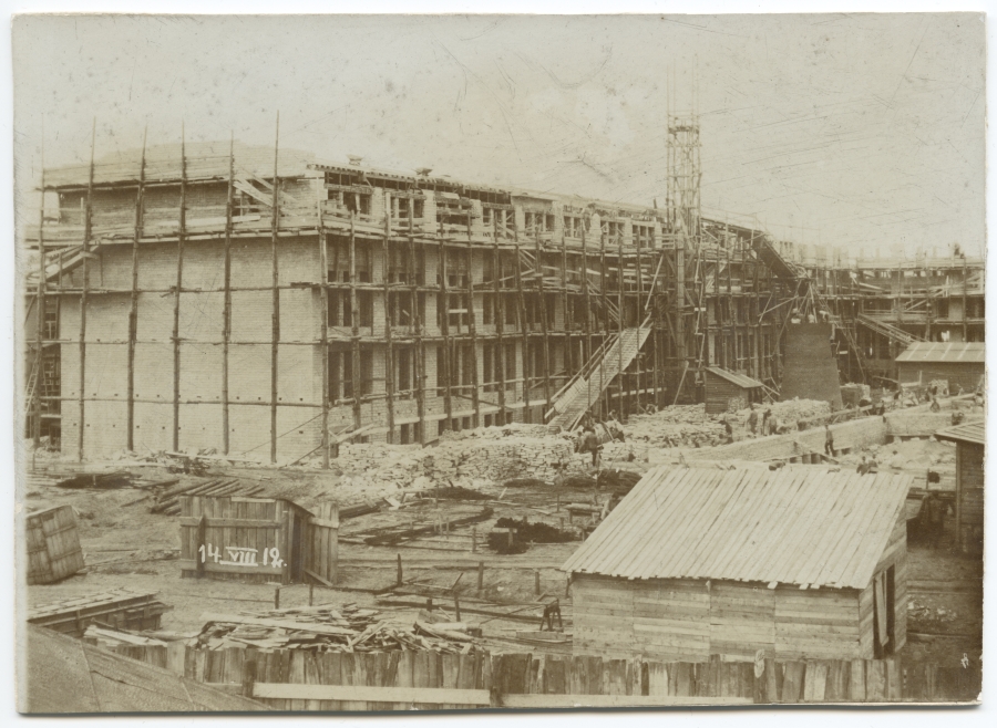 Construction of a. m. Luther factory buildings in 1912