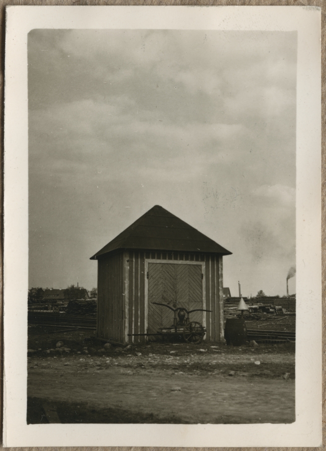 Wooden building on the territory of a. m. Luther factory