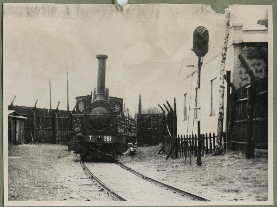 Transportation of raw materials from a. m. Luther factory - arrival of vineer bars on railways to the factory harbour