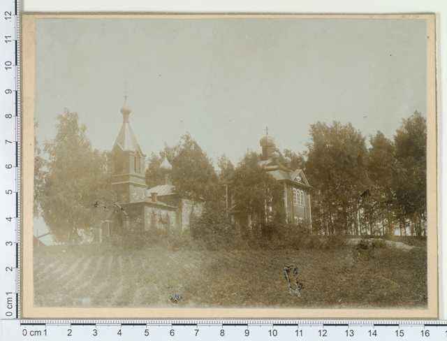 Old and new Orthodox Church in Põlva 1900