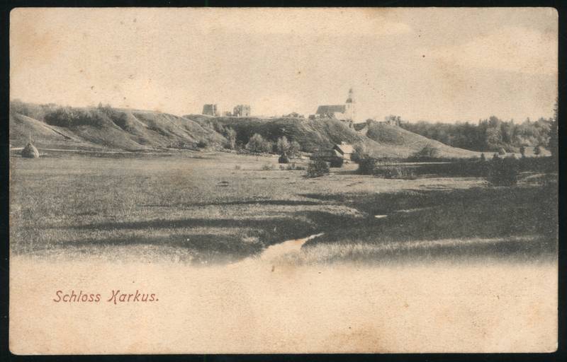 Postcard, Karksi-Nuia, away from Karksi valley, church and castle resorts