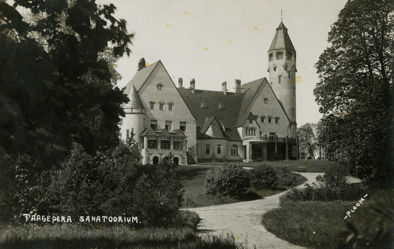 Taagepera sanatorium in the former main building of Taagepera Manor, general view. Architect Otto Wildau