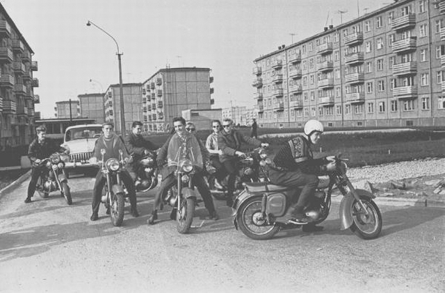 Motorcycles in Tallinn, Mustamäel.