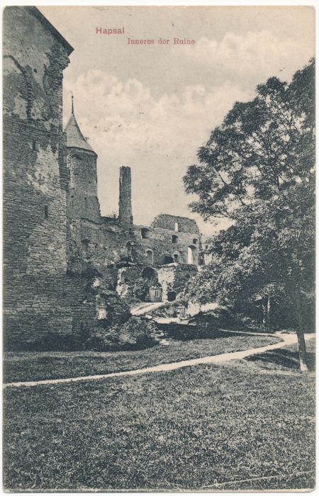 Postcard. Castle resins. Haapsalu. 1911.
