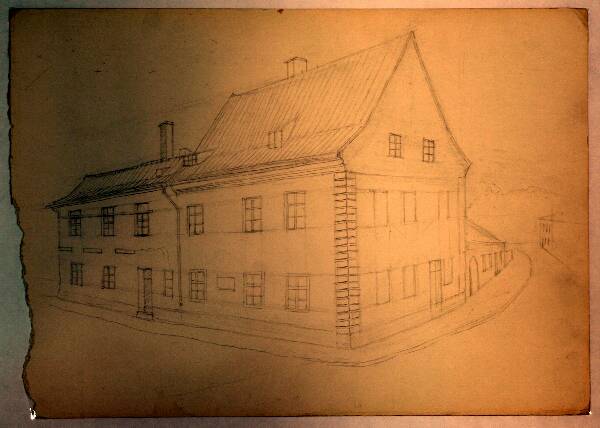 Silicon drawing. At the corner of Tartu City Open, House at the University and Laia Street. 1966.