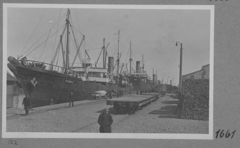 View of the port of Tallinn. Steam "Nemrac" and "Kajak".