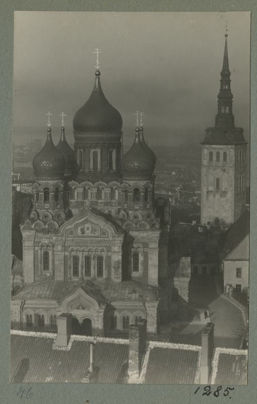 View of Tallinn. Nevski Cathedral Toompeal.