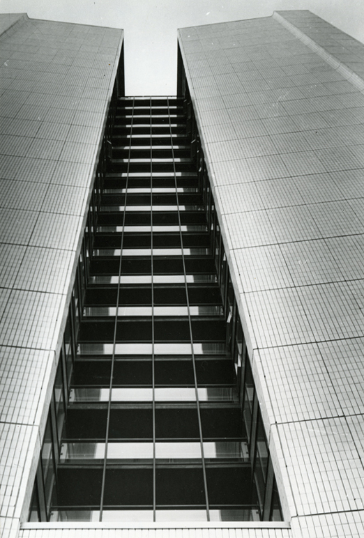 Hotel Viru, view of the end wall. Architects Henno Sepmann, Mart Port