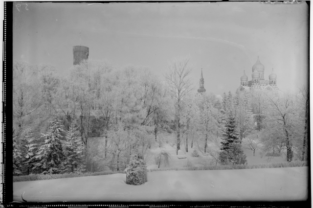 Winter view from Lindamäest towards Toompea