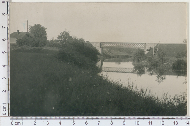 Sangaste railway bridge over Väikse - Emajõe 1924