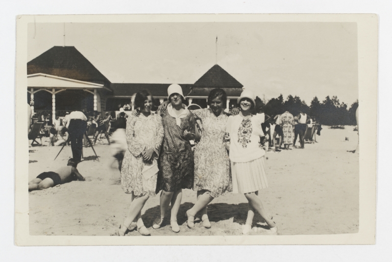 Ladies on the beach of Pärnu, 1929