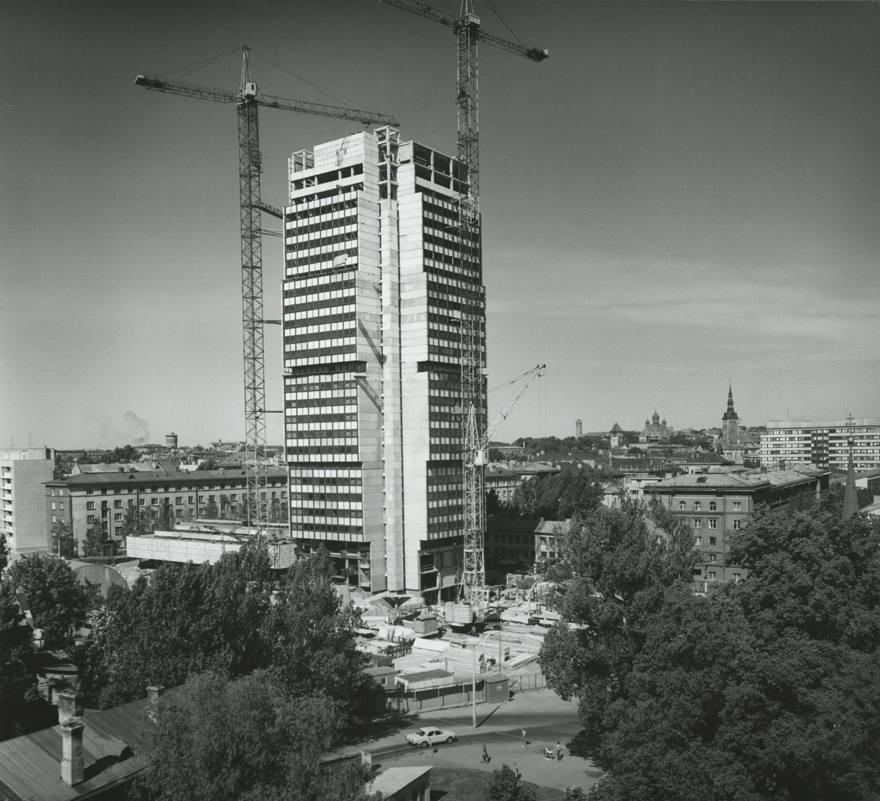 Hotel Olympia in Tallinn, view of the building ready. Architects Toivo Kallas, Rein Kersten