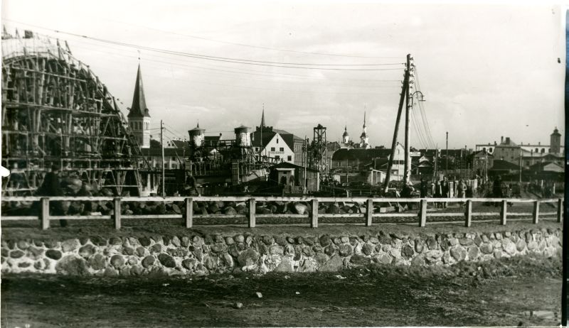 Photo, View of the construction of Pärnu Kivisilla '36