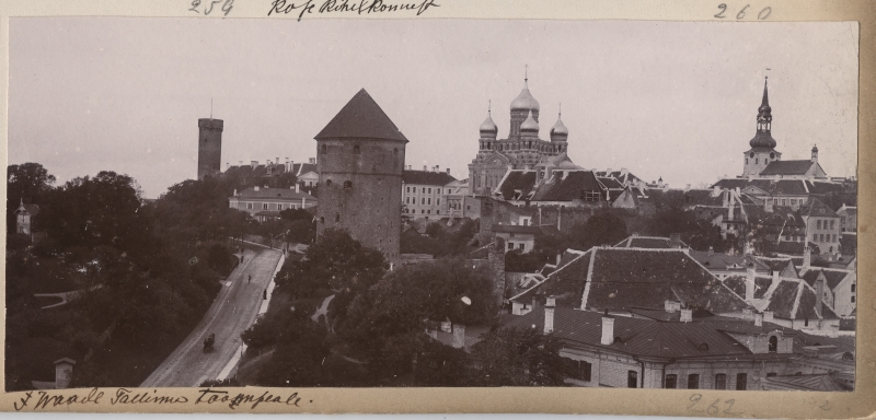 View of Toompea, probably from the tower of the Jaan Church.
