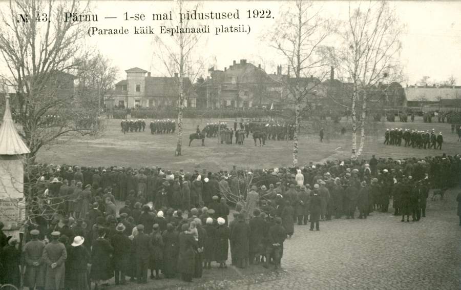 Photo postcard, 1 May celebrations in Pärnu 1922 yr.