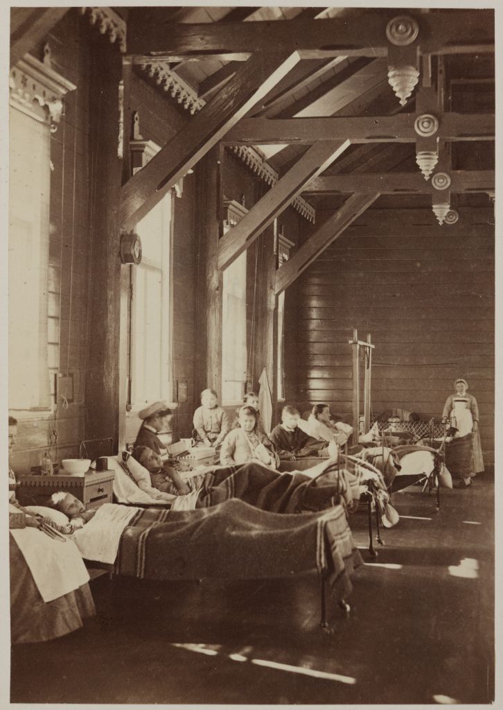 Hospital beds at the ulcer clinic of the University of Tartu