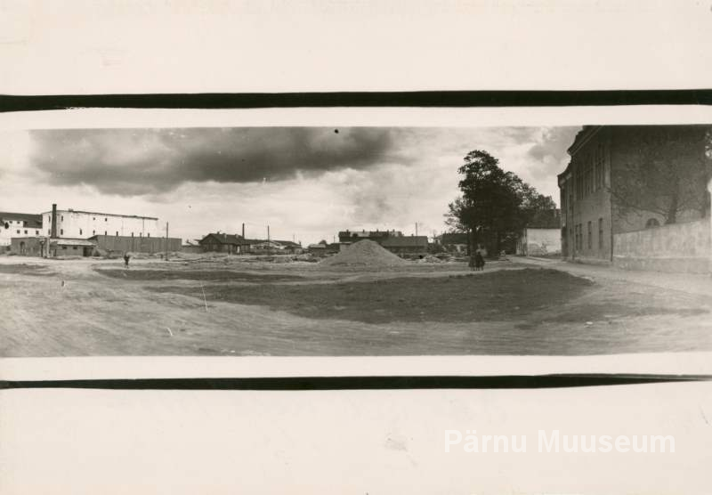 Photo, a. End of 1957, View of the Old Town of Pärnu, which was destroyed in the fire and explosions of the war on September 23-24, 1944. View from the west to the east.