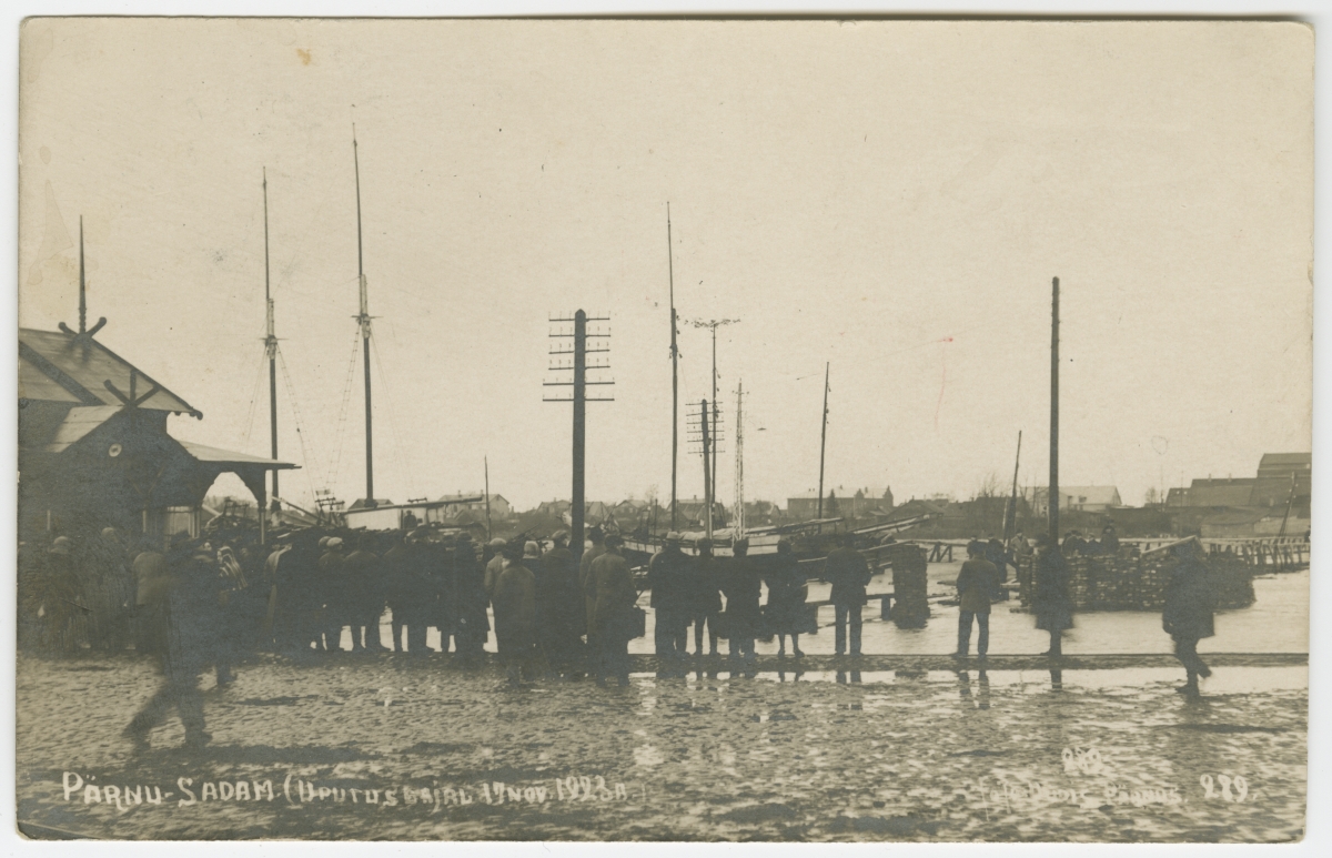 Pärnu Harbour during the high water level in 1923