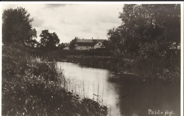 Photocopy, Simsoni swimming pool on the Paide River in the 20th century. At the beginning