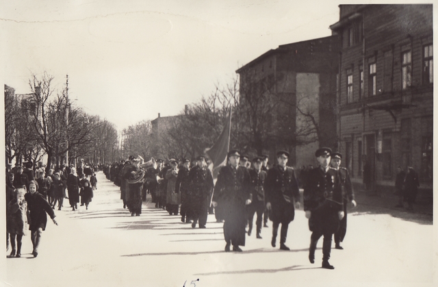 Firefighter colonel on parade in Pärnu in 1949.