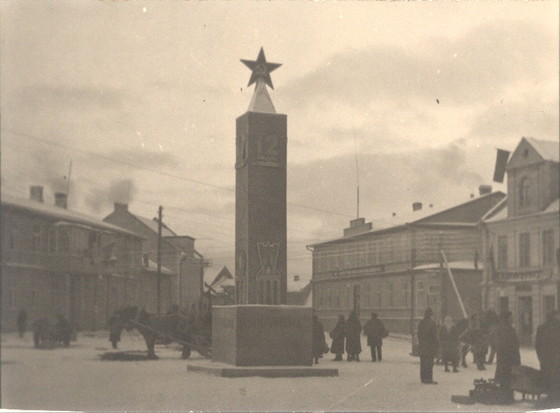 Photo. Haapsalu, Winning Square. 1941 Elections - first Soviet elections.
