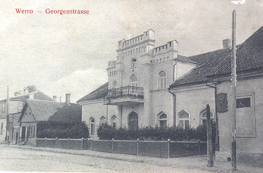 Photo. Võru postkontor 1913. J.risti photo in the frame with postmarks