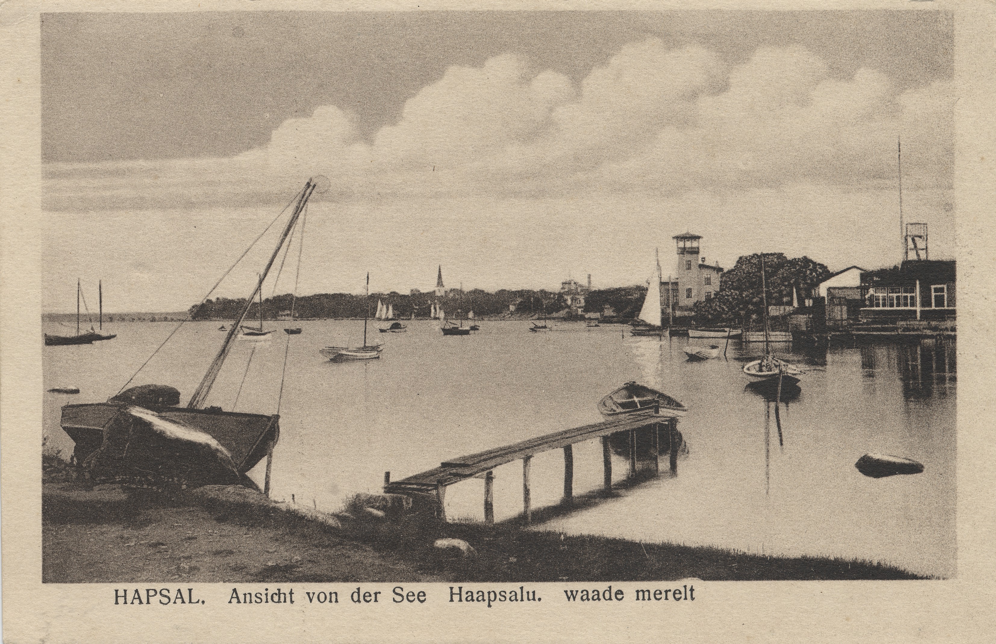 Hapsal : view von der See = Haapsalu waade merelt