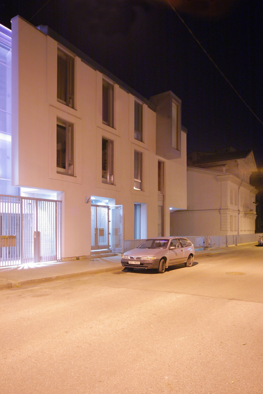Apartment building Kadriorus Koidula 26, night view. Architect Tiit Trummal