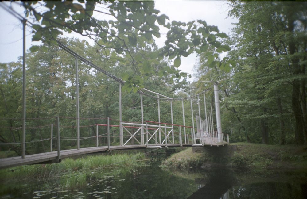Ripple bridge on Audru River in Audru Manor Park