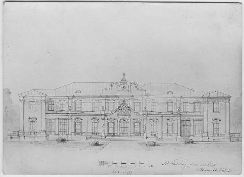 Kadrioru Castle. Architect a. Wladovsky's design from 13 October 1931.
