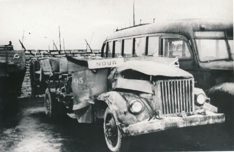 Photo. Bus. Tallinn bus park TA-1 after the move on the Rannamõisa road, 1954.