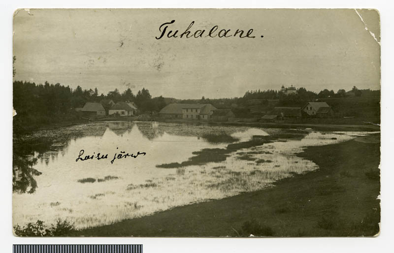 Postcard, Tuhalaane general view, Loisu Lake in front