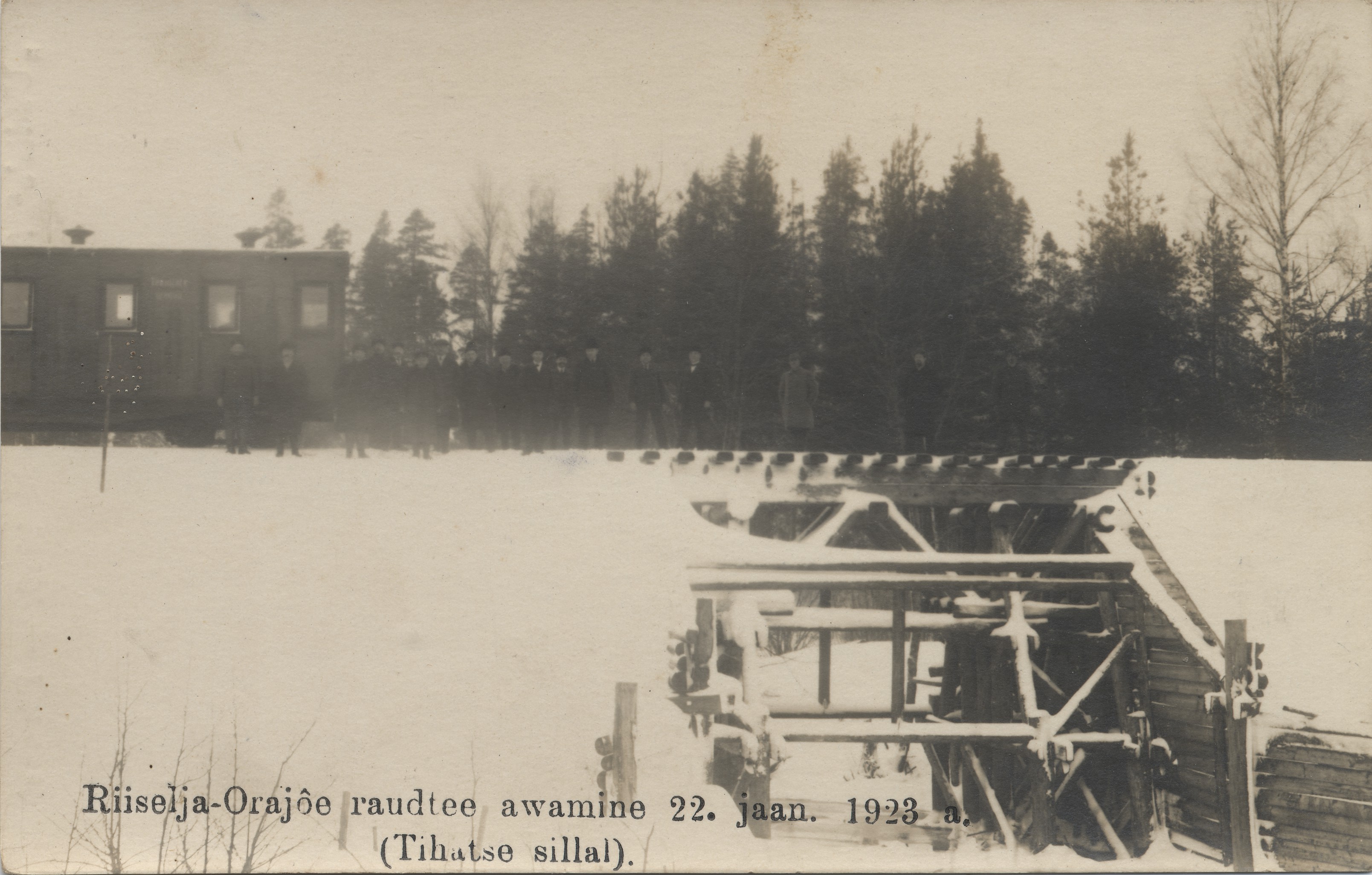 Riiselja-orajõe Railway Awamine 1923 : Tihatse Bridge