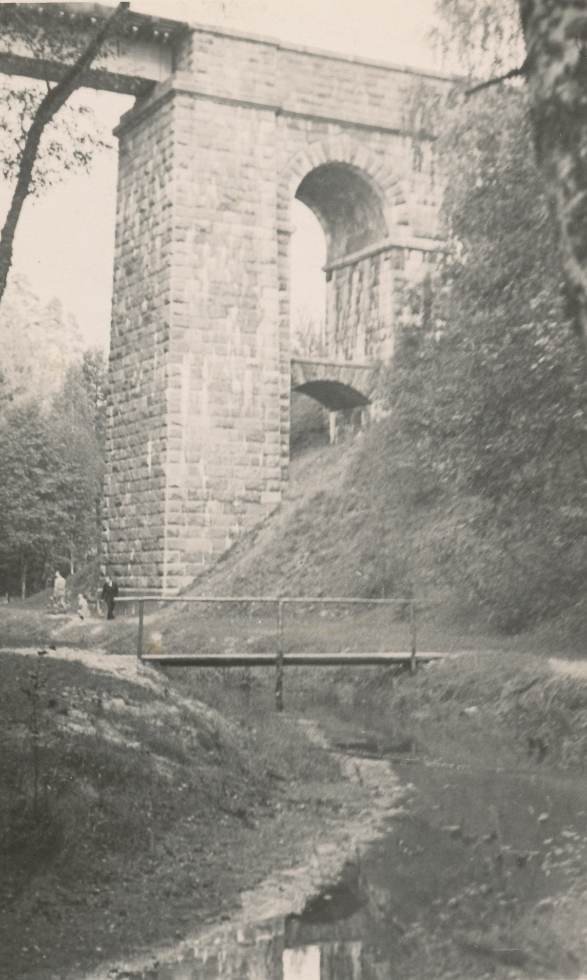 Photo postcard.Tuderna railway bridge on Võru- Petser railway in 1930s.