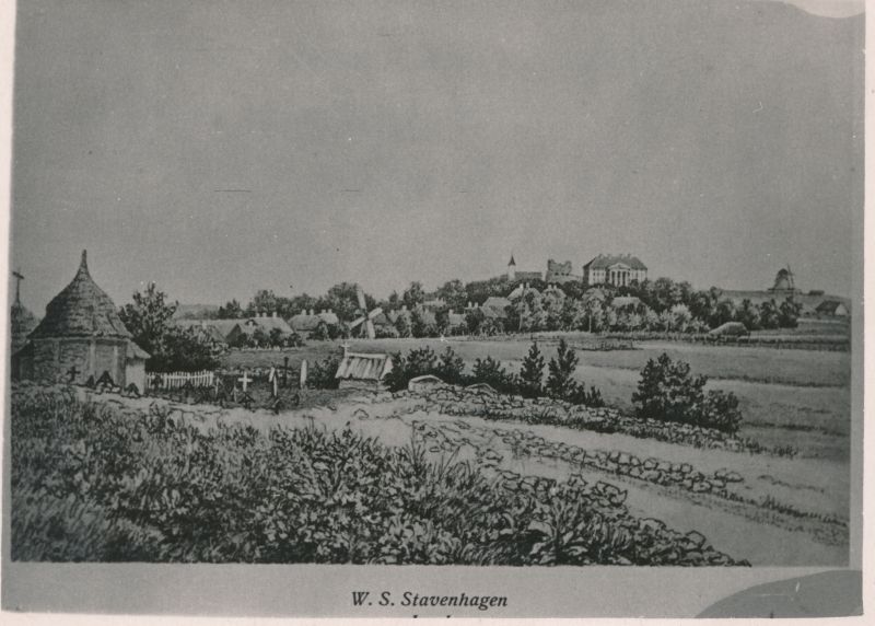 Slippery view. 1856. W.s. According to the album of Stavenhagen.