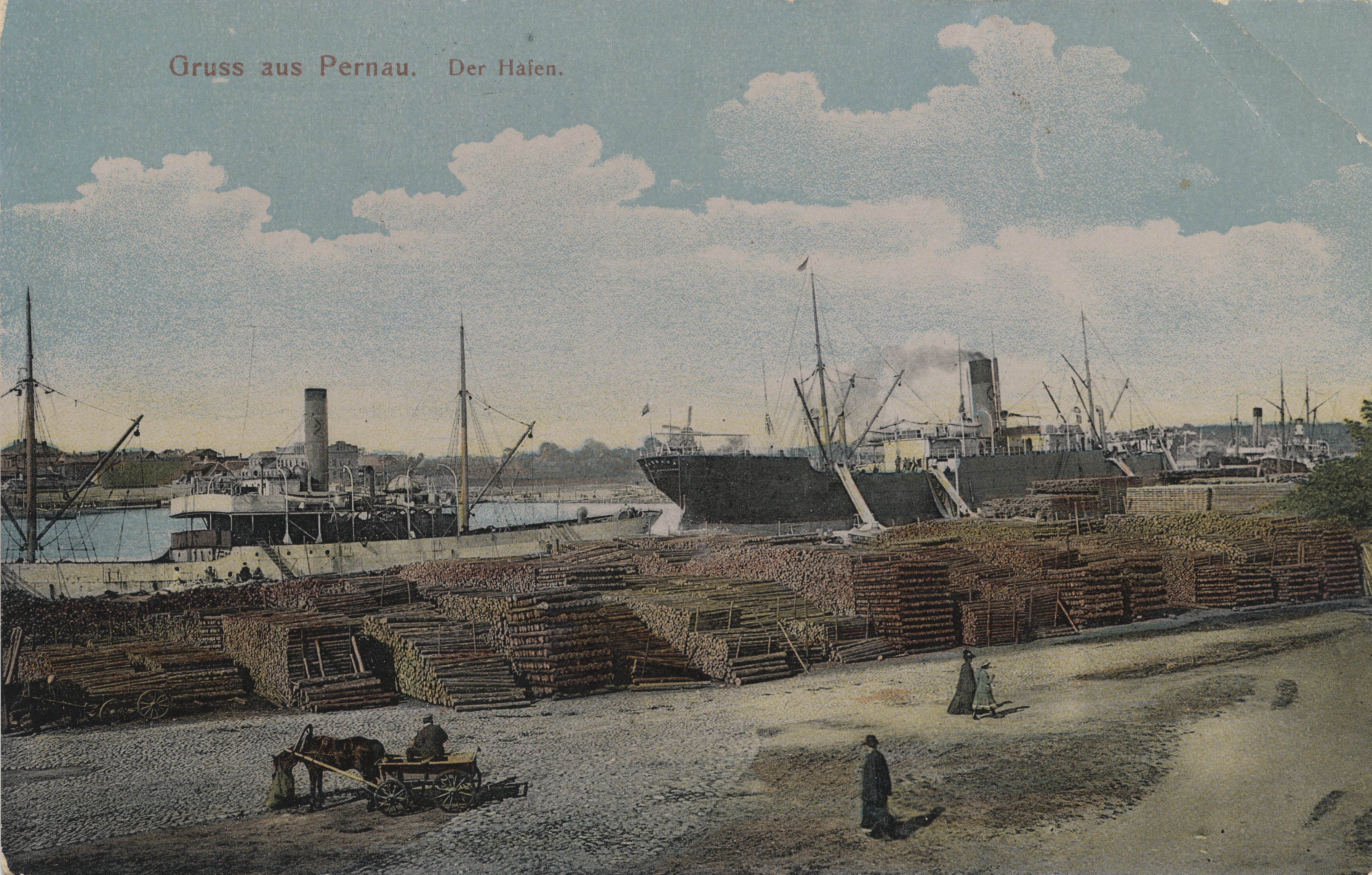 Gruss from Pernau : the port